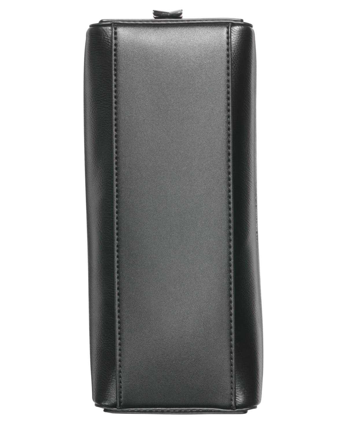 Calvin Klein Mandy Top Zipper Crossbody In Black,silver