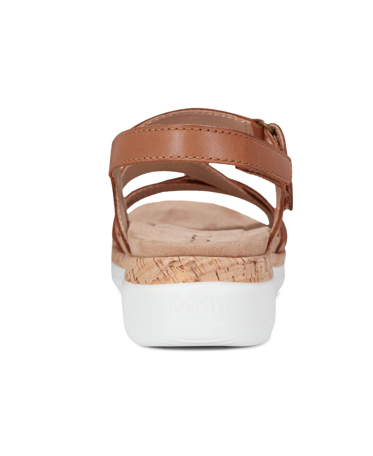 Shop Earth Women's Rosie Strappy Slingback Flat Sandals In Brown Leather