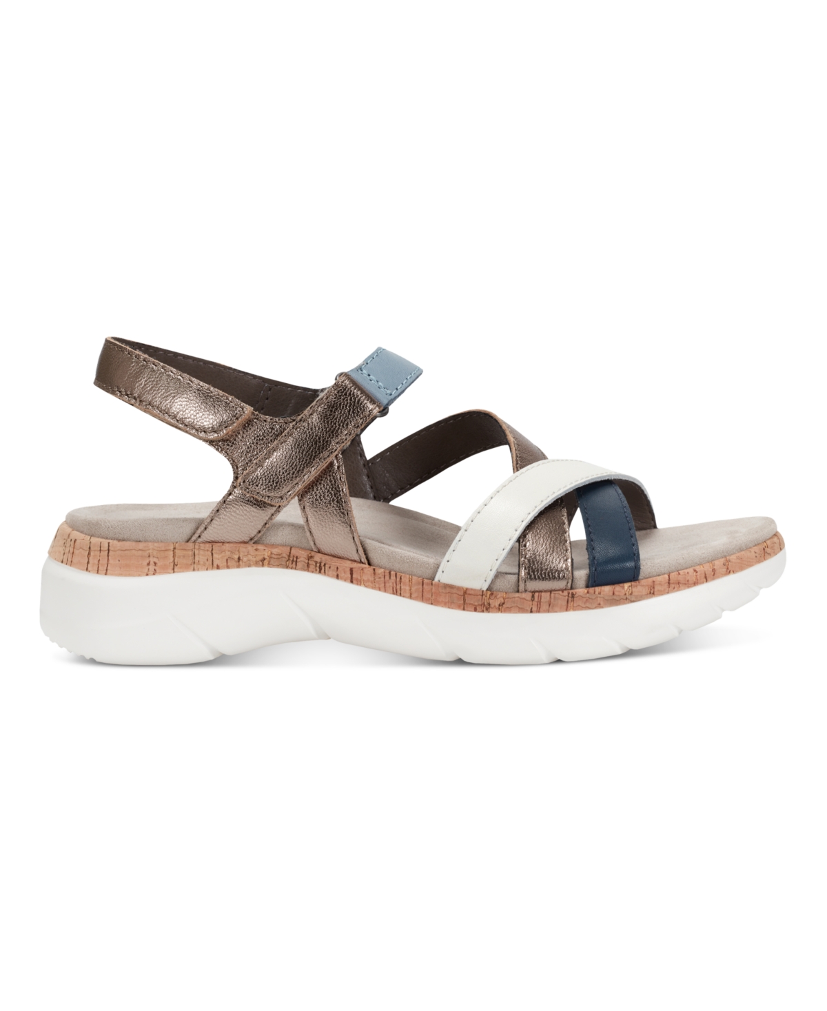 EARTH WOMEN'S ROSIE STRAPPY SLINGBACK FLAT SANDALS 