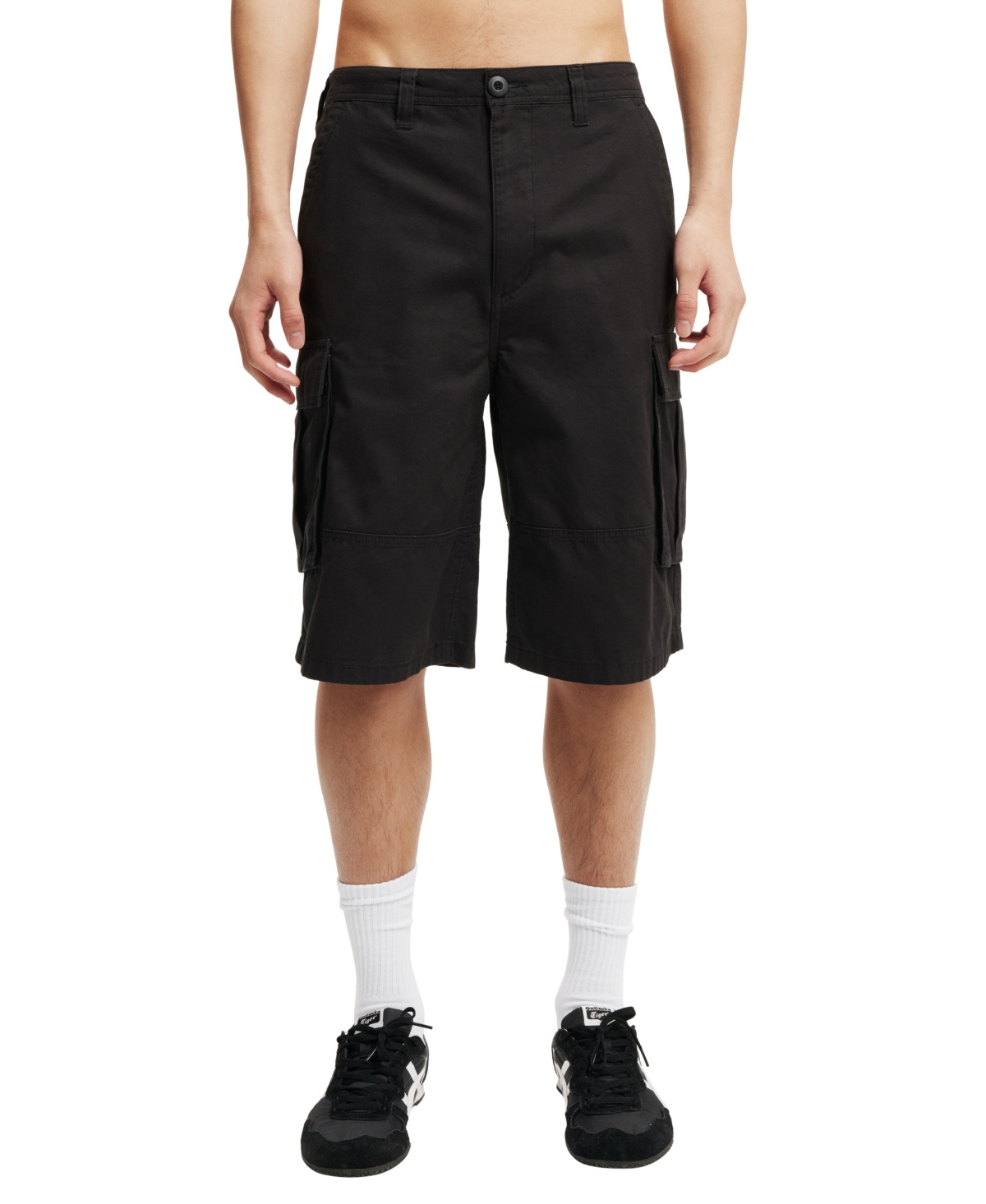 Shop Cotton On Men's Baggy Cargo Shorts In Black