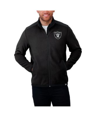 Darius Rucker Collection by Men's Black Las Vegas Raiders Color Block Polar Fleece Full-Zip Jacket