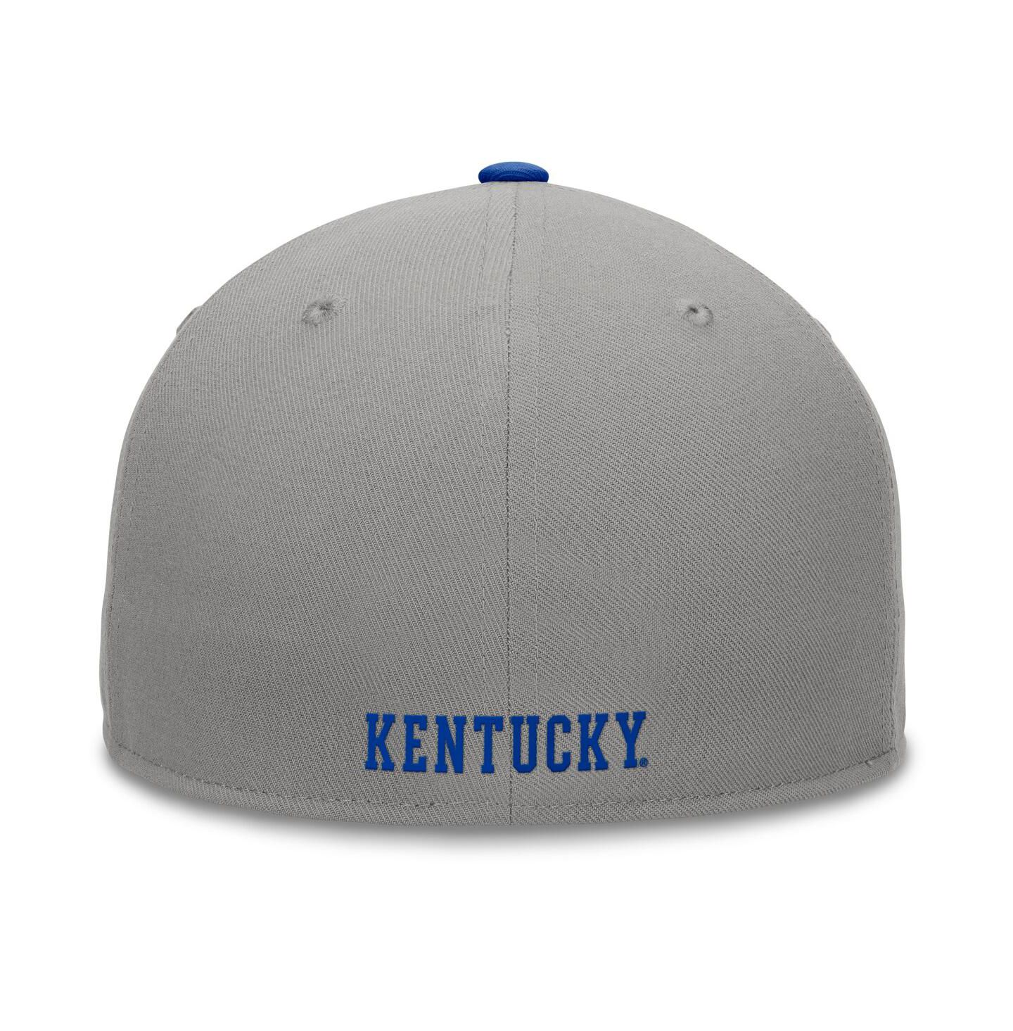Мужская кепка Top of the World Gray/Royal Kentucky Wildcats Rally Two-Tone Fitted Hat — фото 2