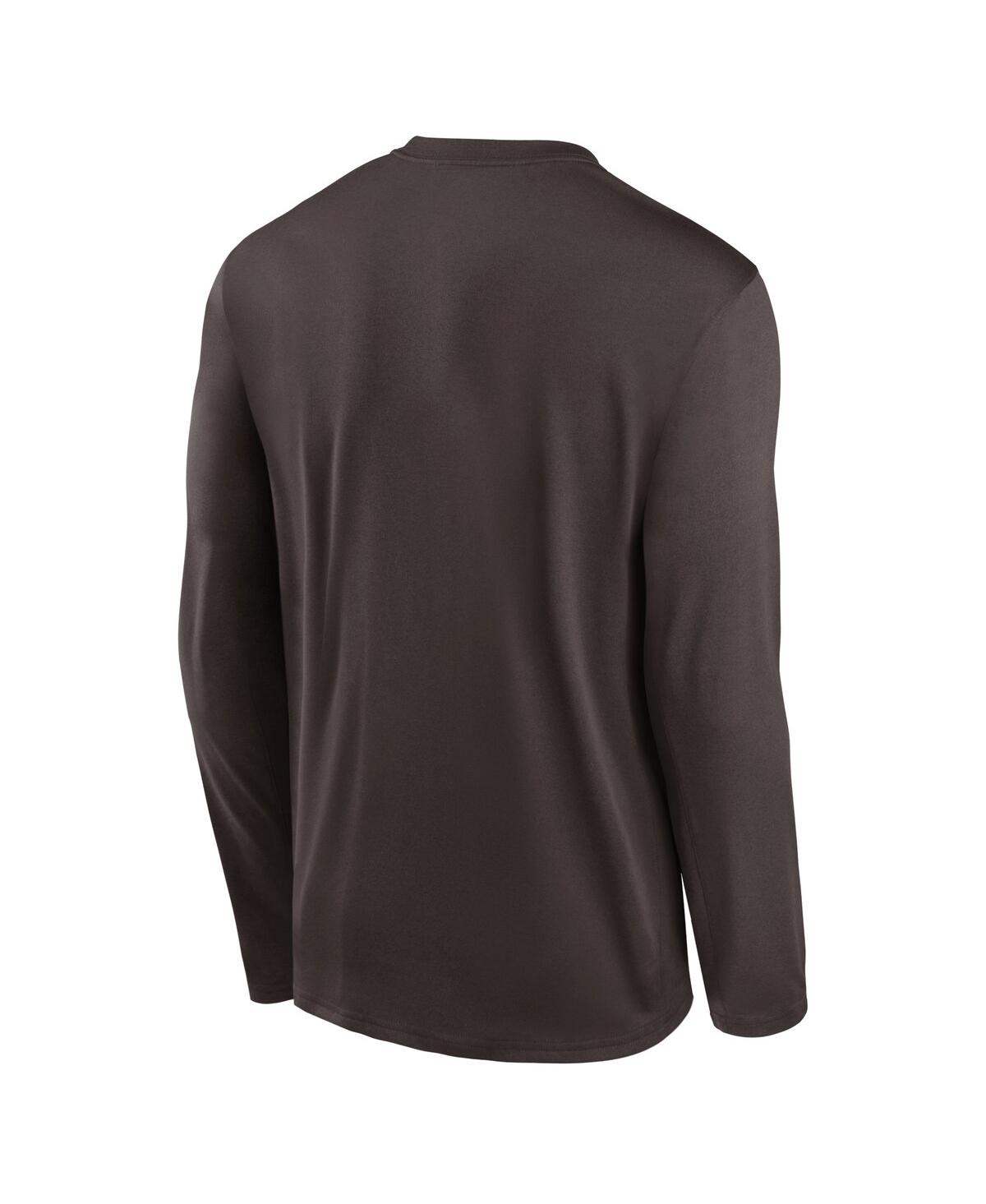 Nike Men's Brown Cleveland Browns Legend Icon Long Sleeve T-shirt In Brown