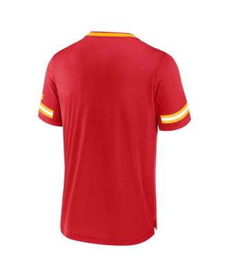 Men's Red Kansas City Chiefs Stripe Stacking T-Shirt