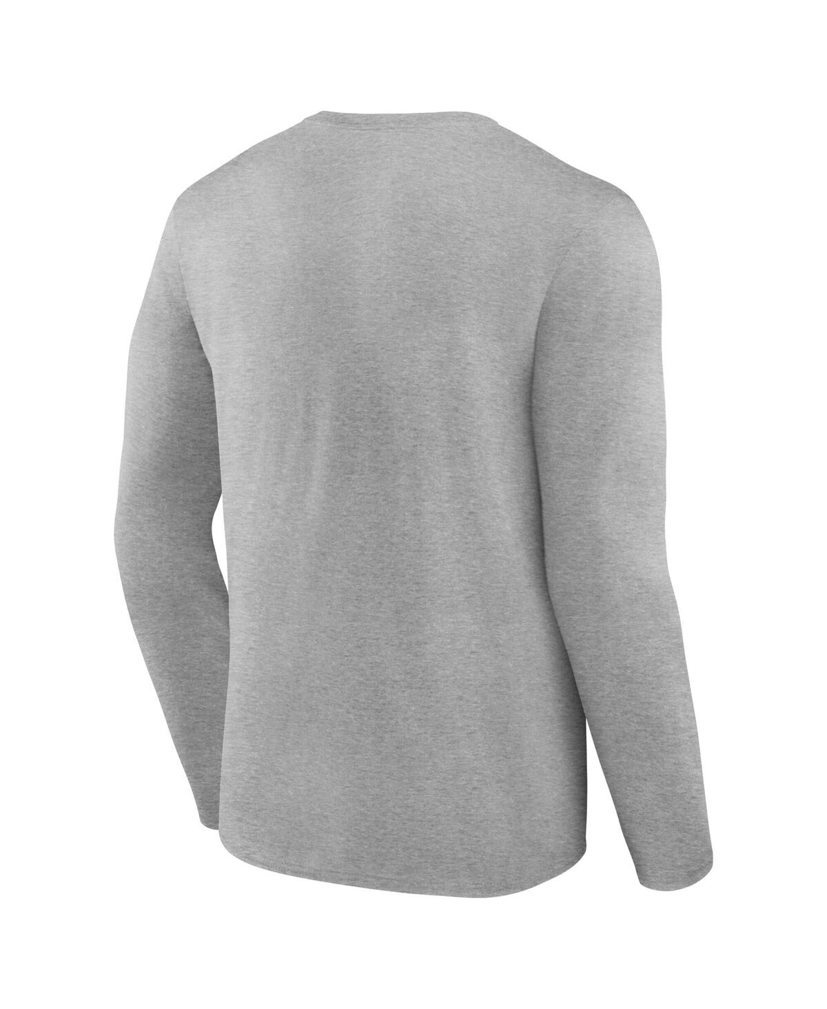 Fanatics Men's Heather Gray Kansas City Chiefs Super Bowl Lix Big Tall Quick Pass Long Sleeve T-shirt In Heather Gray