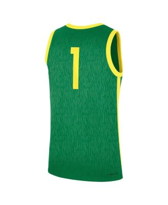 Men's Green Oregon Ducks Road Replica Basketball Jersey