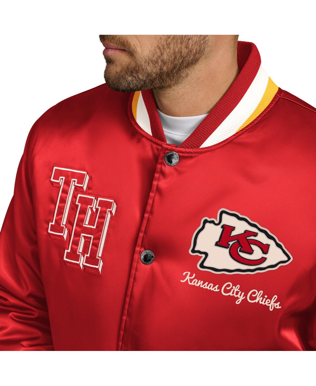 Shop Tommy Hilfiger Men's Red Kansas City Chiefs Dante Full-snap Satin Jacket