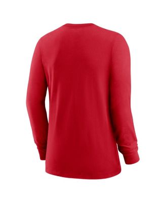 Women's Red Washington Nationals Authentic Collection Legend Performance Long Sleeve T-Shirt