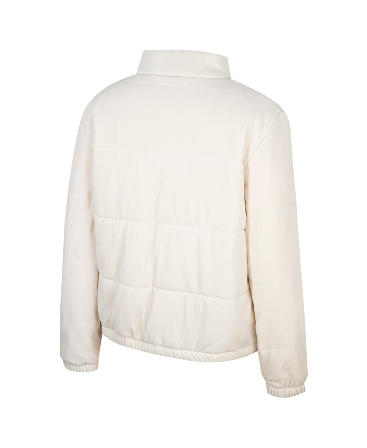 Colosseum Cream Michigan Wolverines So Hot Right Now Quilted Puffer Full-zip Jacket In Cream