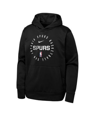 Big Boys and Girls Black San Antonio Spurs Performance Practice Spotlight Pullover Hoodie