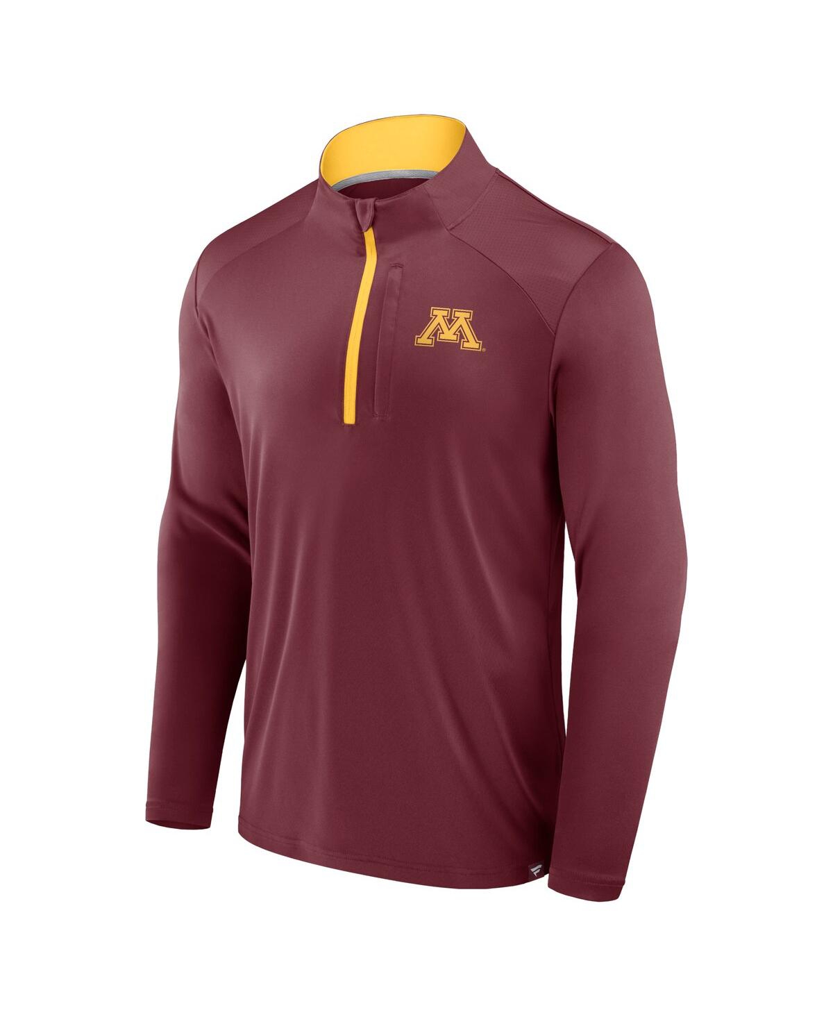 Fanatics Men's Maroon Minnesota Golden Gophers Fundamental Defender Quarter-zip Jacket In Maroon