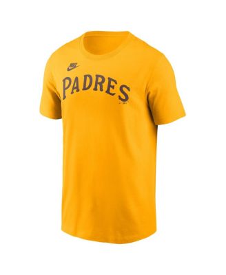 Men's Gold San Diego Padres Cooperstown Wordmark T-Shirt