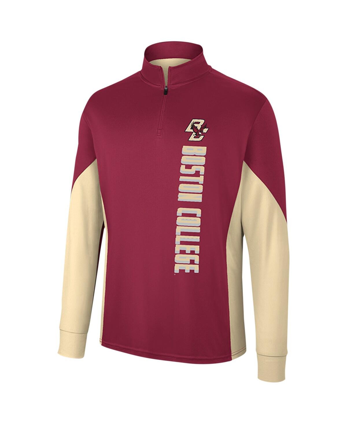 Colosseum Men's Maroon Boston College Eagles Bart Quarter-zip Top In Maroon
