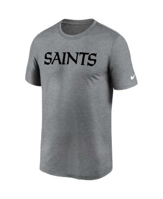Men's Heather Gray New Orleans Saints Legend Wordmark T-Shirt