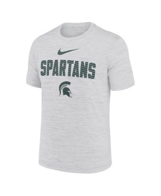 Men's White Michigan State Spartans Campus Slant Velocity Performance T-Shirt