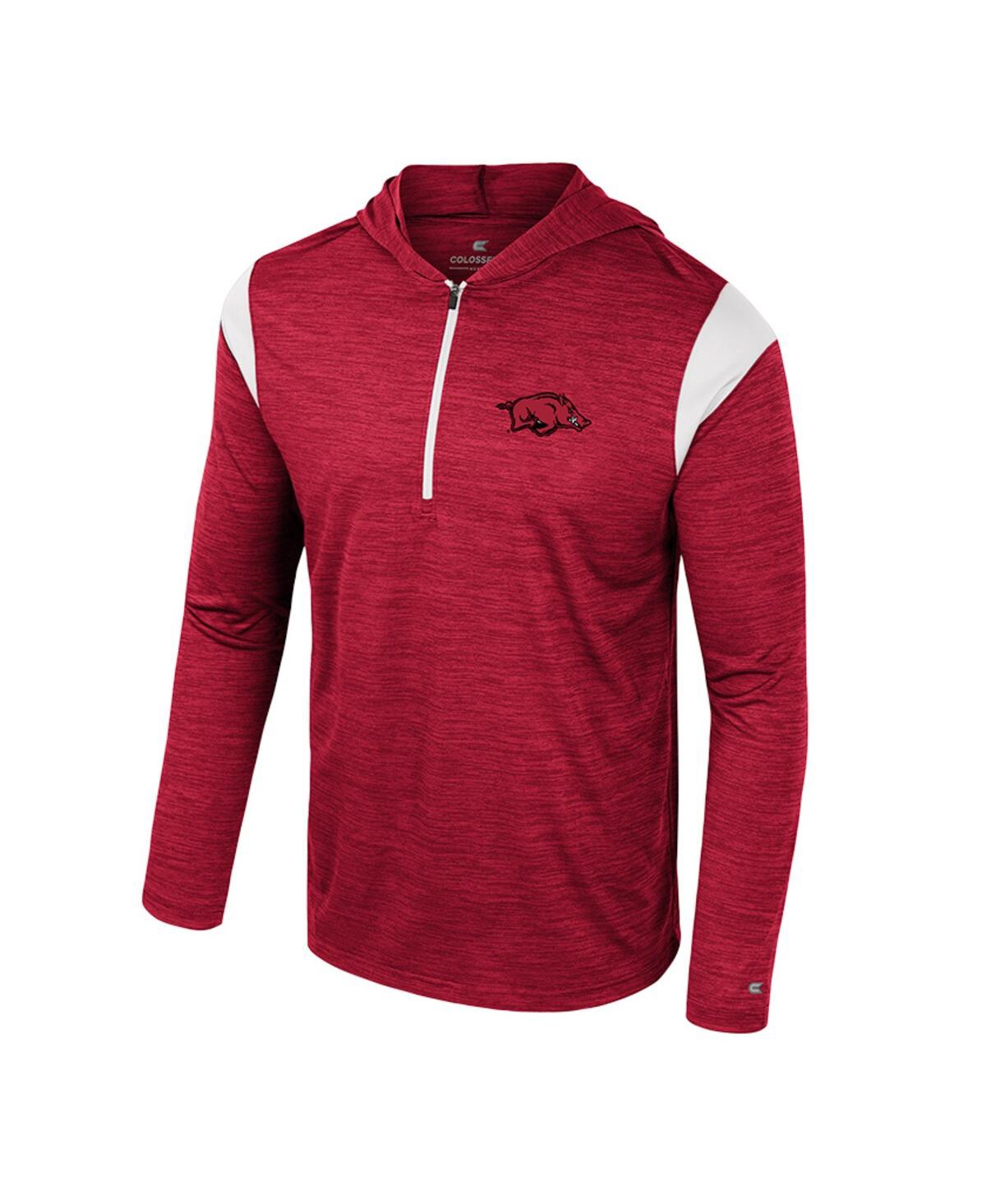 Colosseum Men's Cardinal Arkansas Razorbacks Dozer Half-zip Windshirt In Cardinal