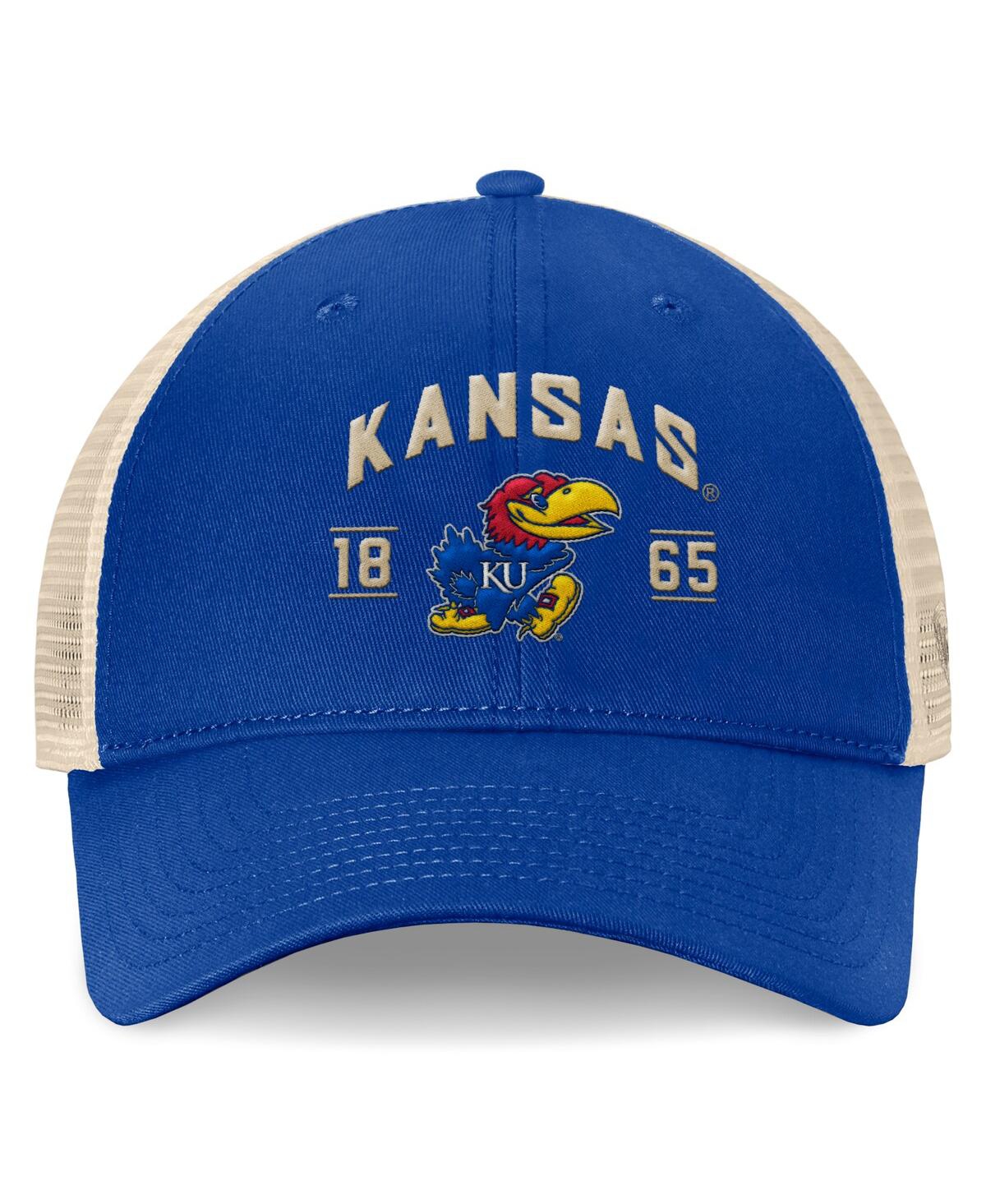 Top Of The World Men's Royal Kansas Jayhawks Heritage Waylon Trucker Adjustable Hat In Royal
