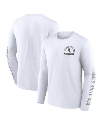 Fanatics - Men's White Chicago White Sox Press Box Long Sleeve T-Shirt