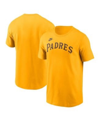 Nike - Men's Gold San Diego Padres Cooperstown Wordmark T-Shirt