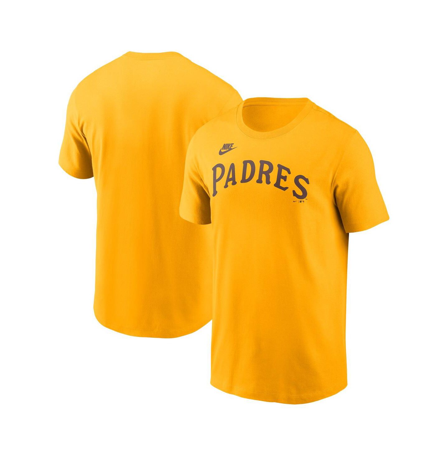 Мужская футболка Nike Gold San Diego Padres Cooperstown Wordmark — фото 1