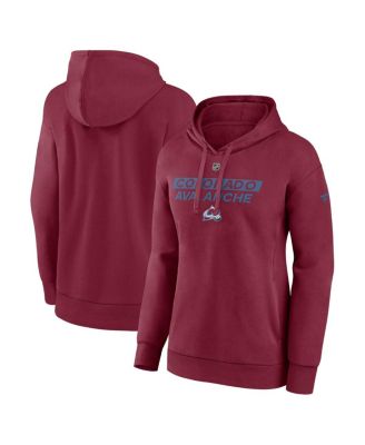 Fanatics - Women's  Burgundy Colorado Avalanche Authentic Pro Core Primary Fleece Pullover Hoodie