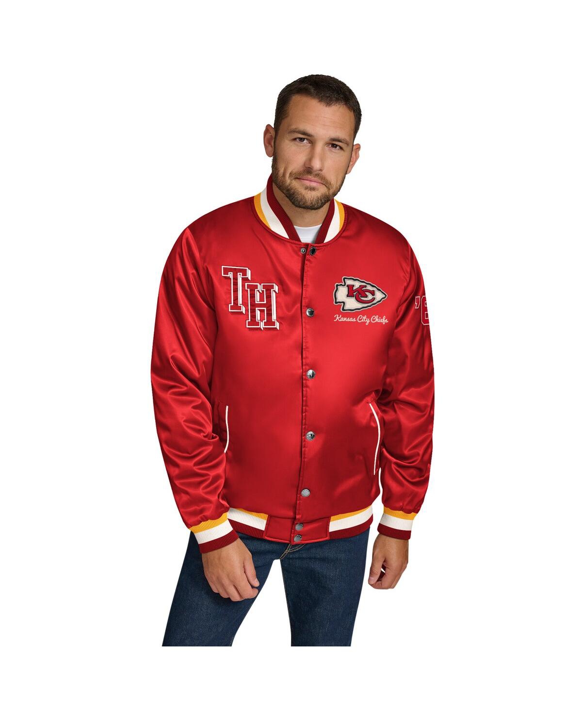 Shop Tommy Hilfiger Men's Red Kansas City Chiefs Dante Full-snap Satin Jacket