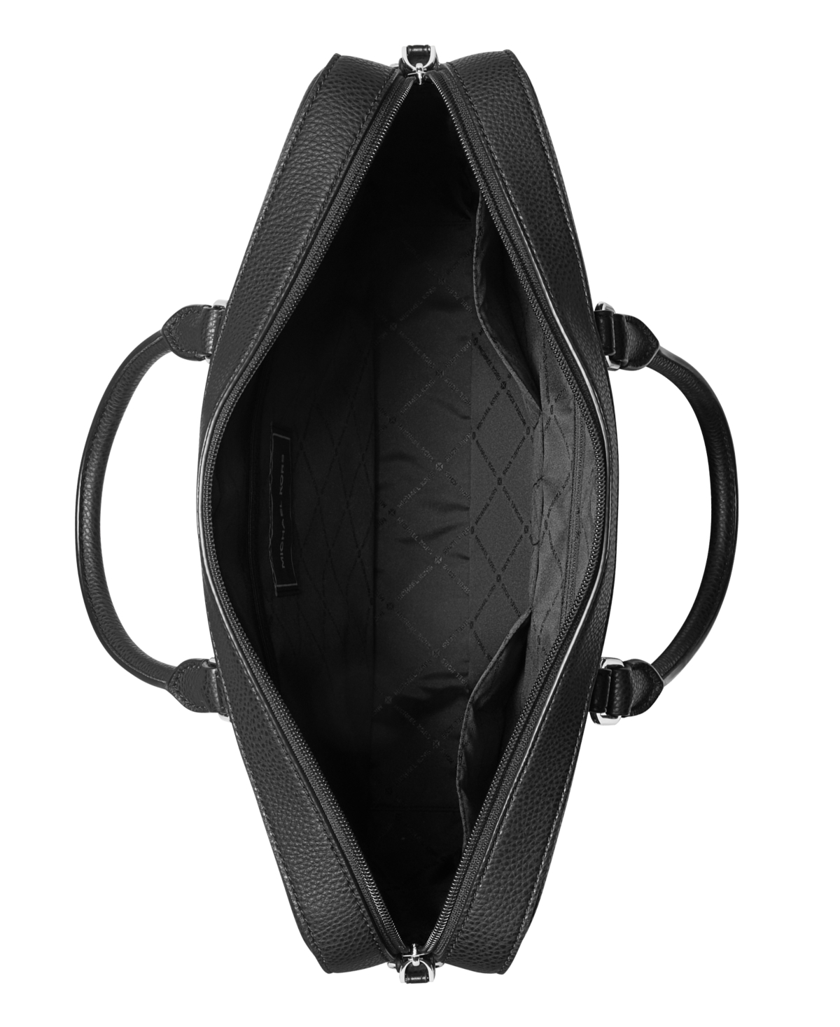 Michael Kors Men's Explorer Leather Logo Briefcase In Black