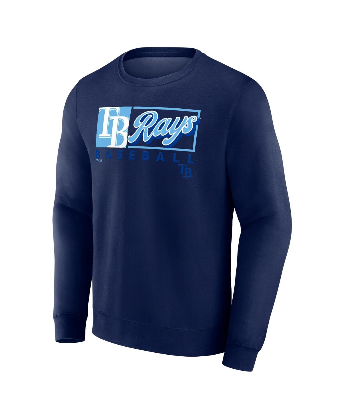 Fanatics Men's Navy Tampa Bay Rays Focus Fleece Pullover Sweatshirt In Navy