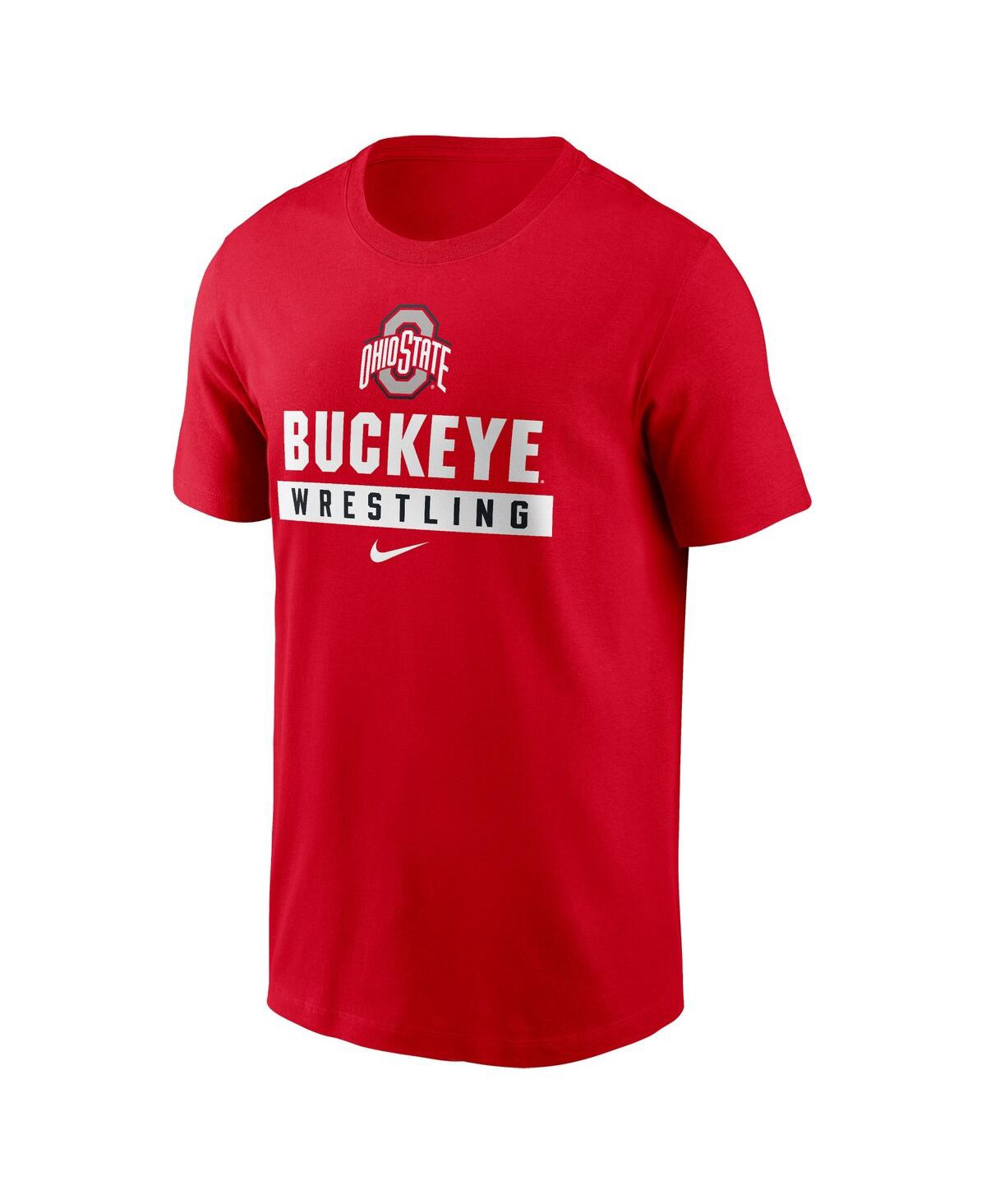 Nike Men's Scarlet Ohio State Buckeyes Ice Hockey Sport Drop T-shirt In Scarlet