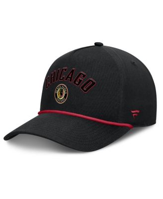 Fanatics - Men's Black Chicago Blackhawks Decades Collection A-Frame Rope Adjustable Hat
