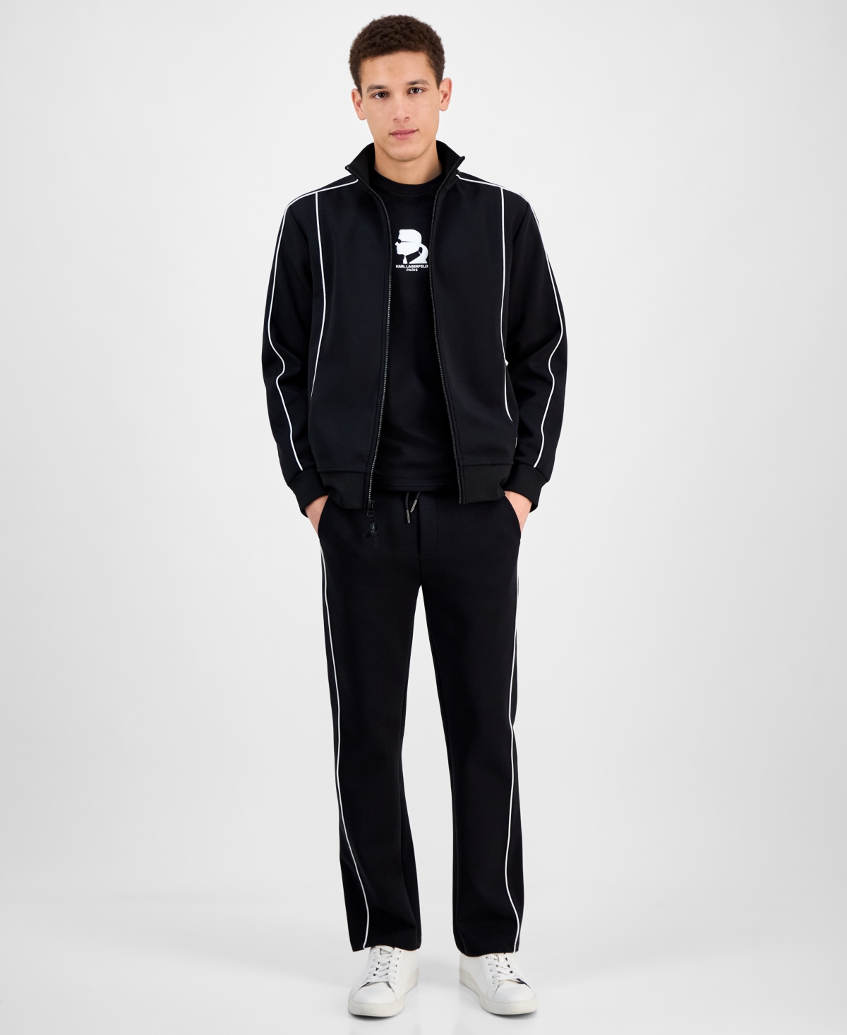 Karl Lagerfeld Men's Karl Head Graphic T-shirt In Black