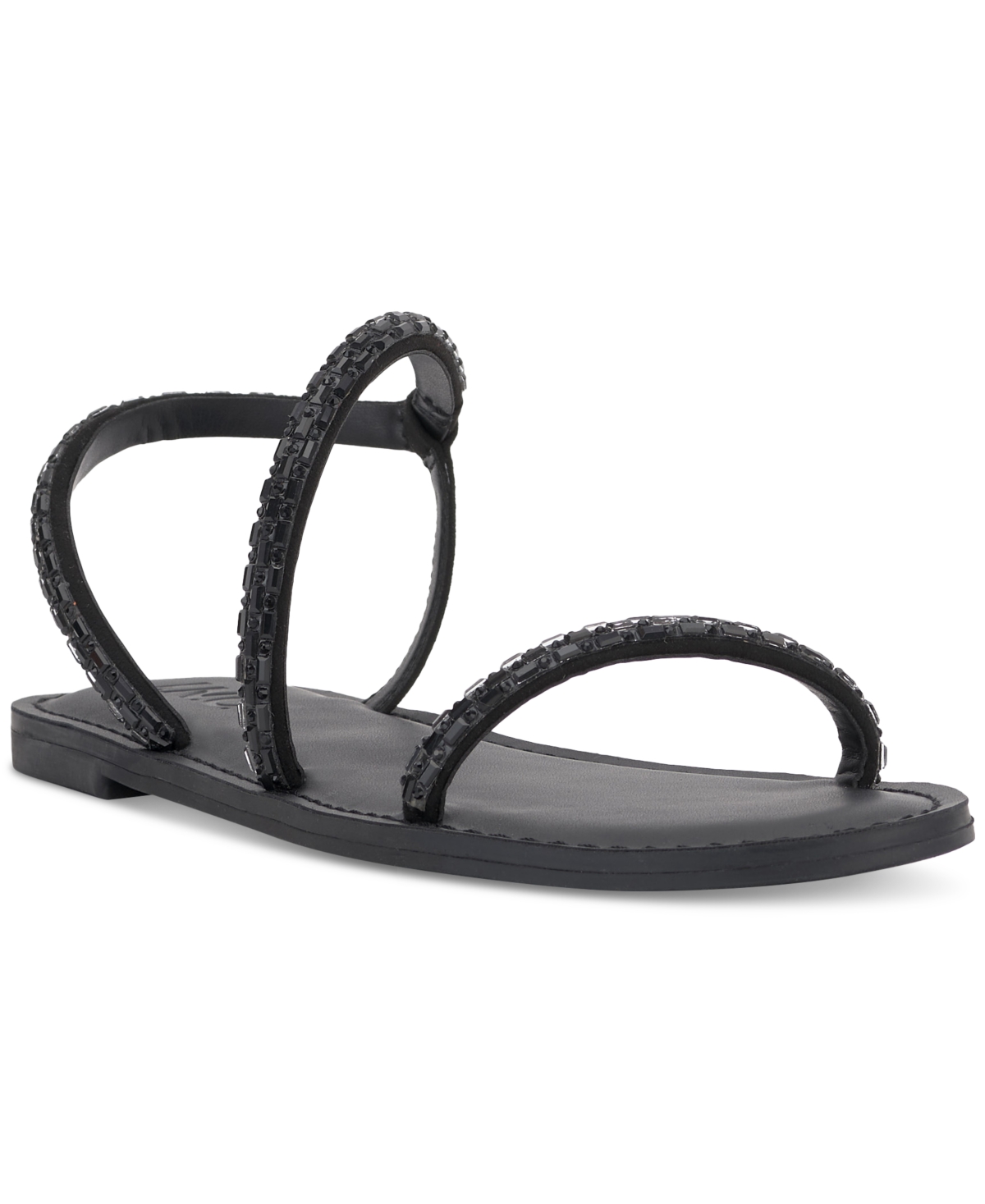 Inc International Concepts Women's Mahlah Embellished Asymmetrical Sandals, Created For Macy's In Black Bling