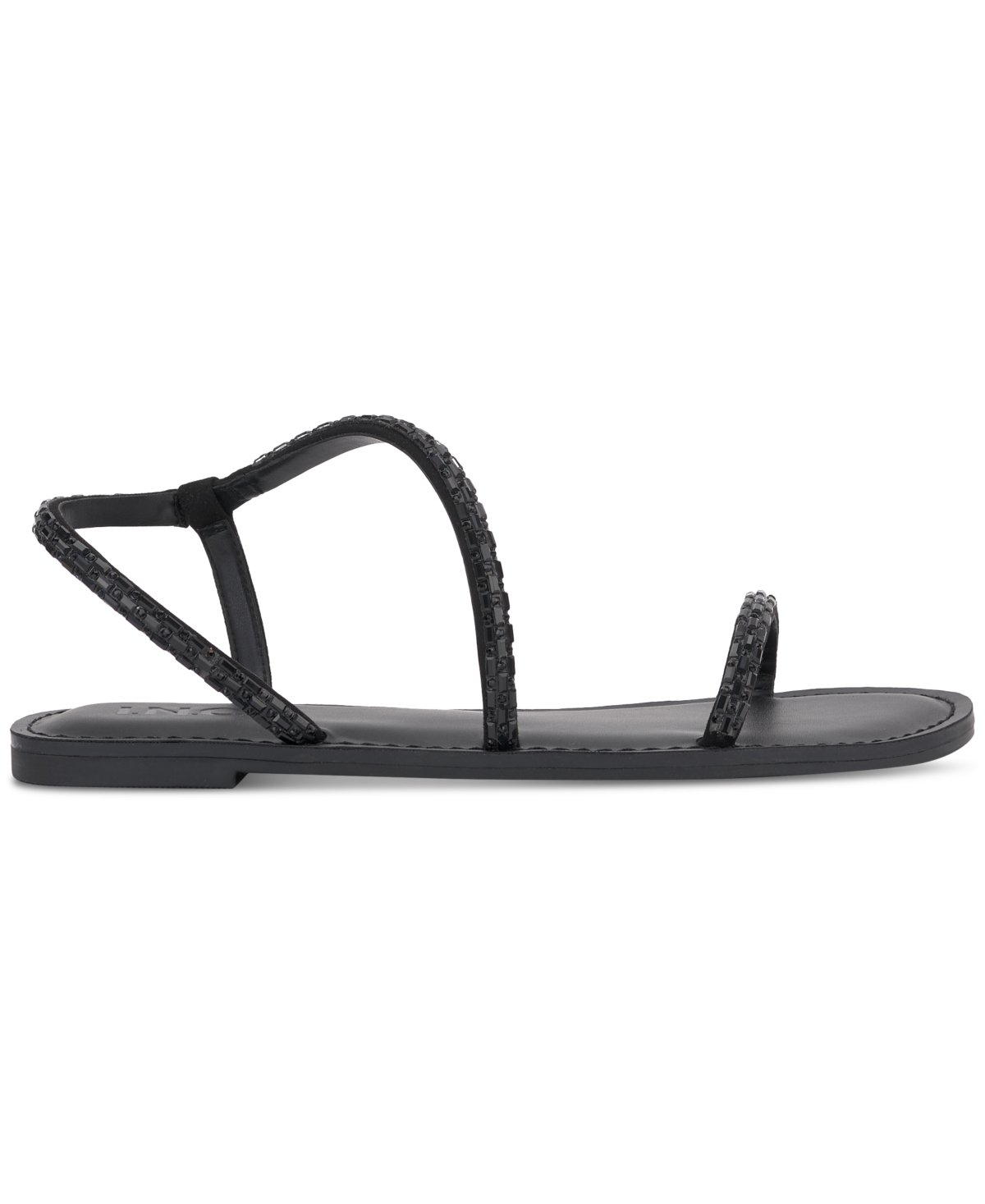 Inc International Concepts Women's Mahlah Embellished Asymmetrical Sandals, Created For Macy's In Black Bling