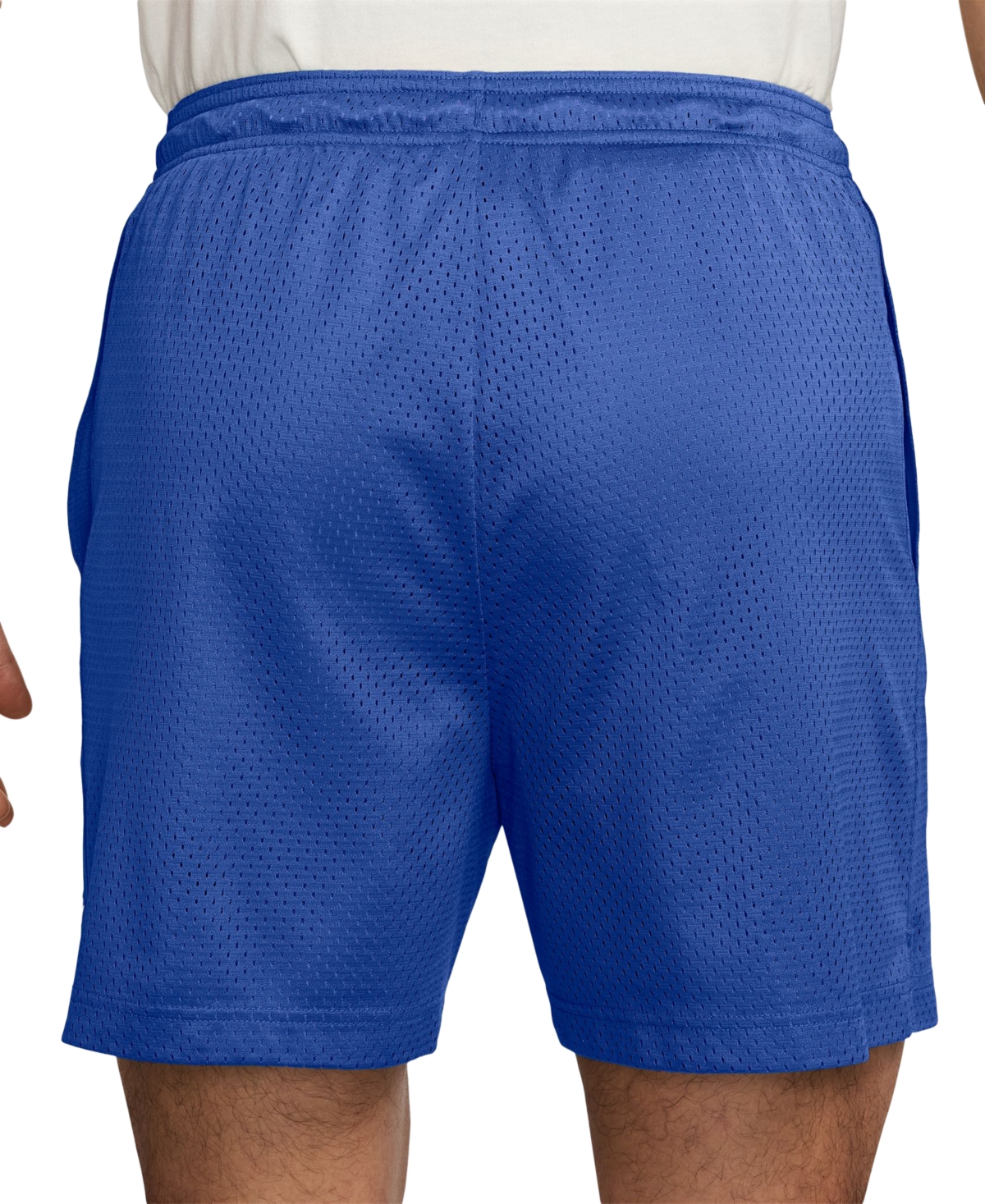 Nike Men's Dri-fit 5" Mesh Basketball Shorts In Game Royal,white