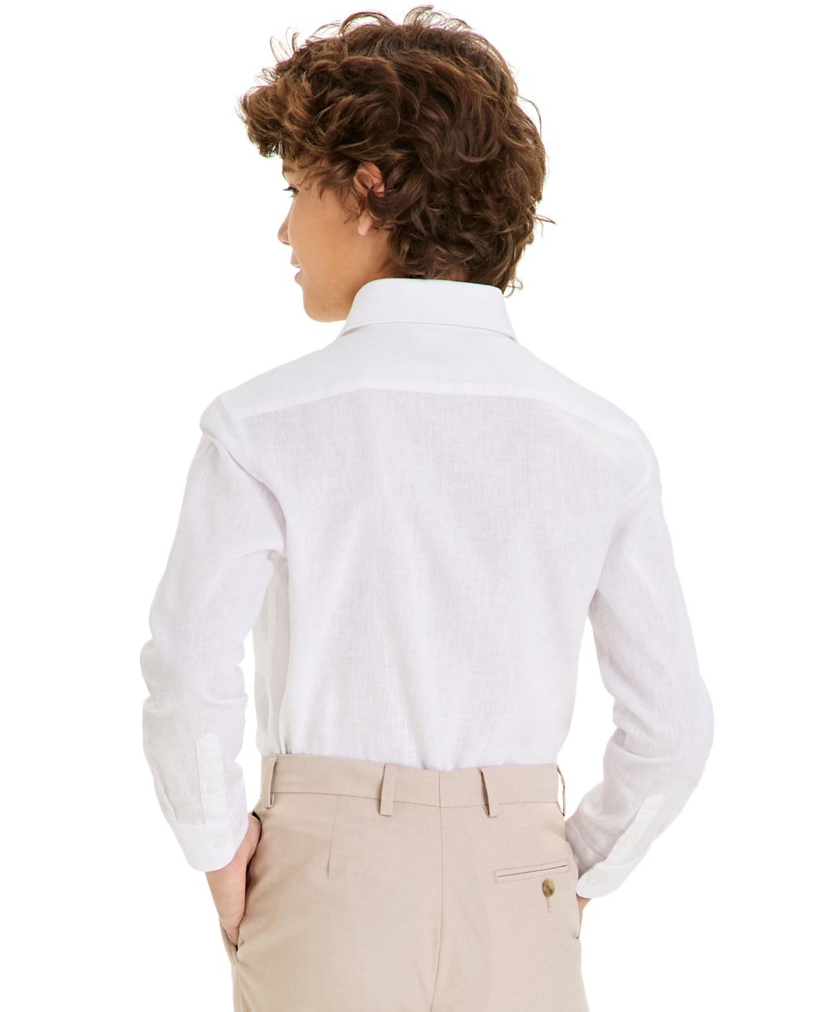 Michael Kors Big Boys Linen Button-down Shirt In White