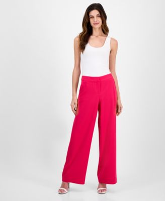 Tahari ASL - Women's Mid-Rise Wide-Leg Pants