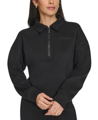 Calvin Klein - Women's Logo Half-Zip Sweatshirt