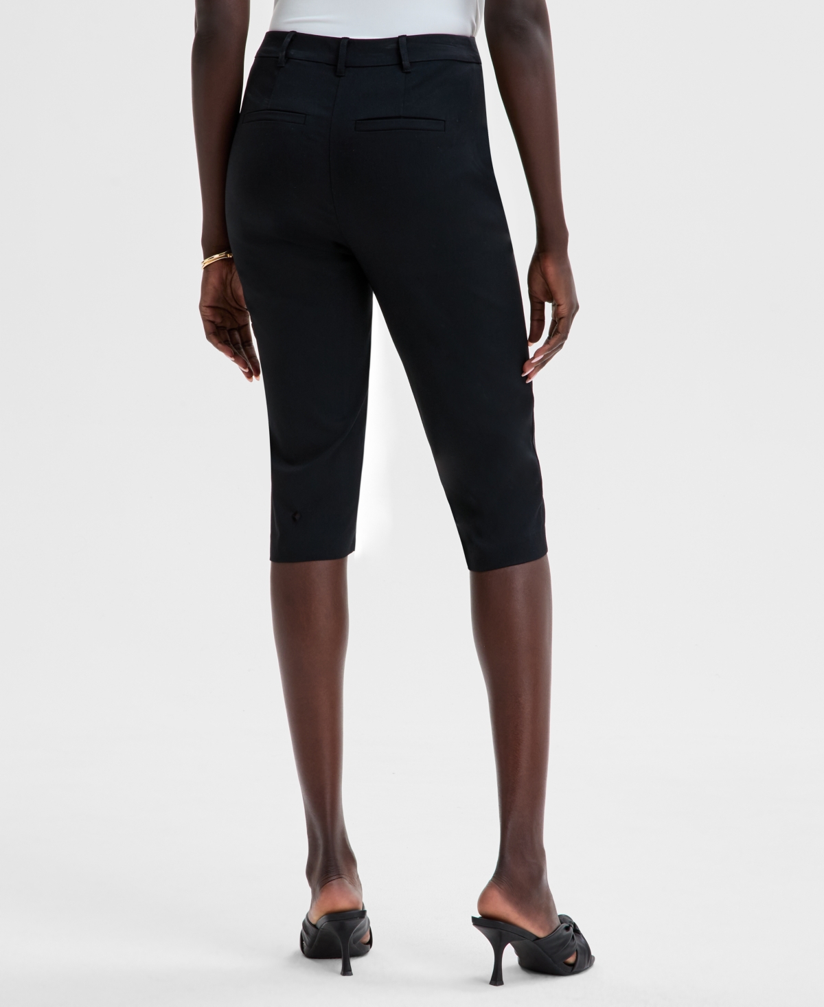 Inc International Concepts Women's High Rise Cropped Pants, Exclusively At Macy's In Deep Black