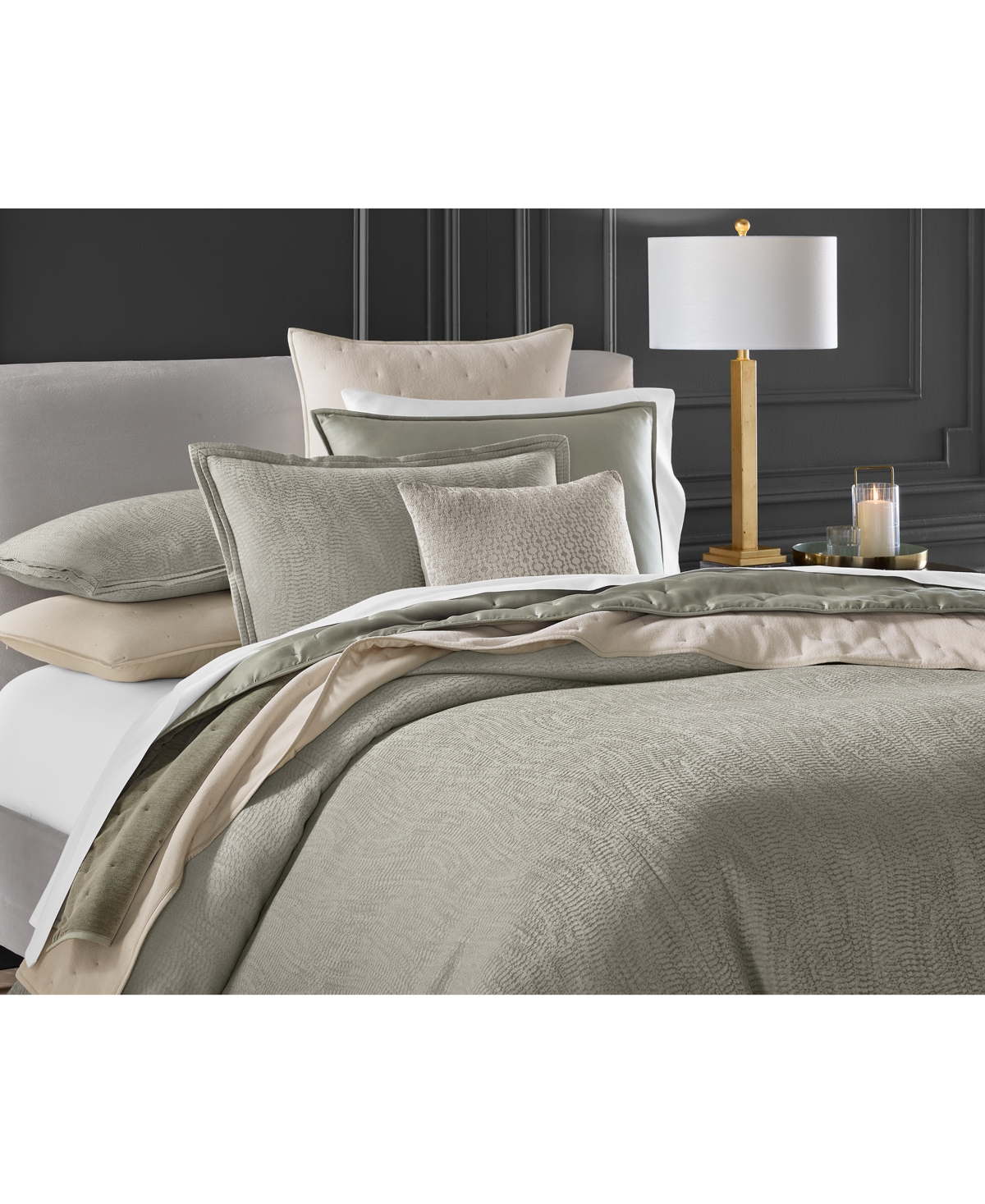 Hotel Collection Refraction Comforter Set, King, Exclusively At Macy's In Gray