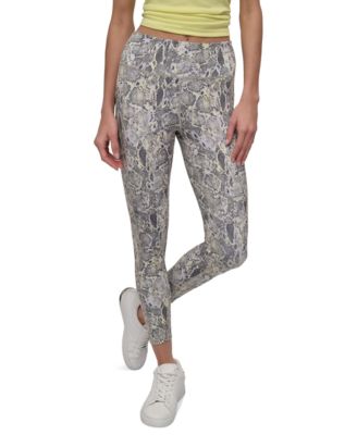 DKNY - Women's Printed High-Waist 7/8 Tights
