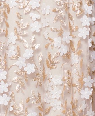 XSCAPE Women's Sequin Embellished V-Neck Sleeveless Gown Macy's