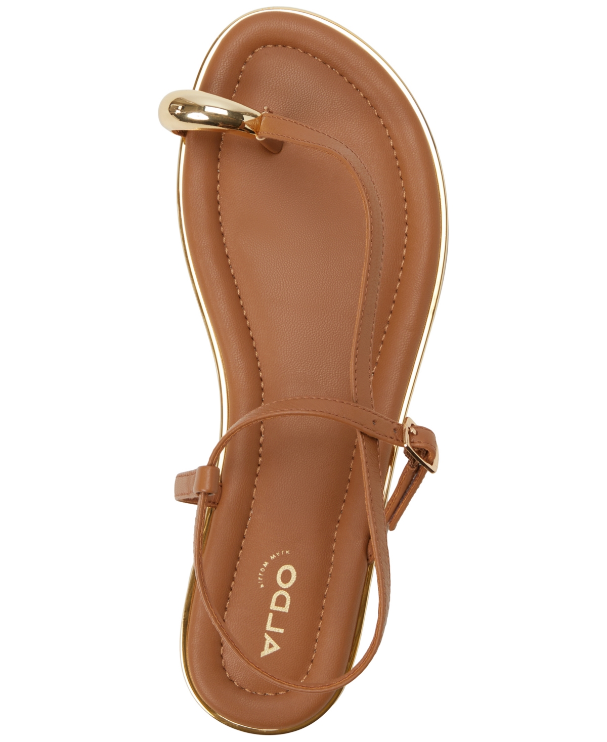Shop Aldo Women's Jomali Toe-ring Strappy Flat Sandals In Cognac