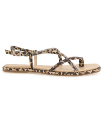 Women's Waltz Strappy Square Toe Flat Sandals