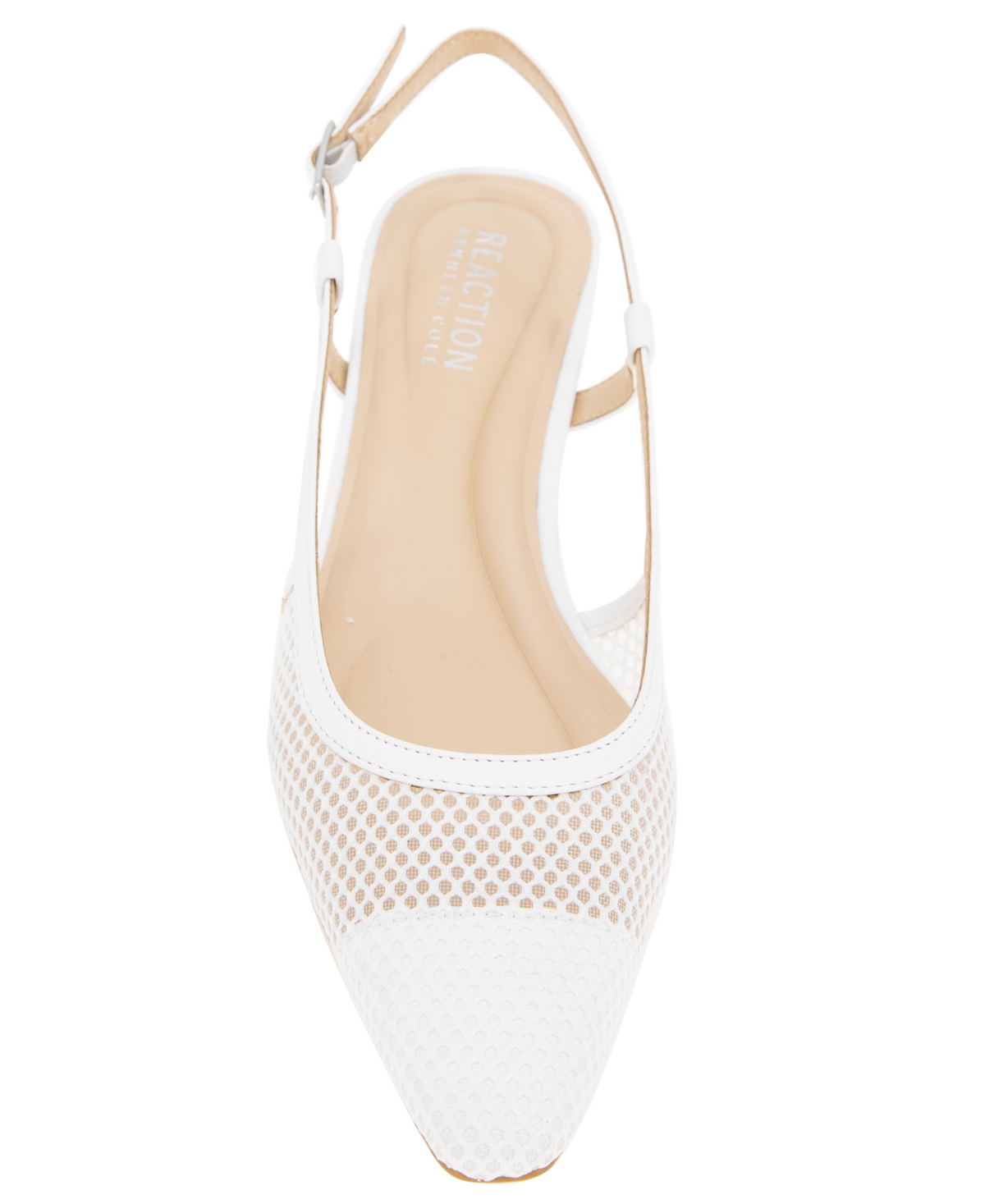 Kenneth Cole Reaction Women's Maggie Mesh Slingback Sandals In White Mesh