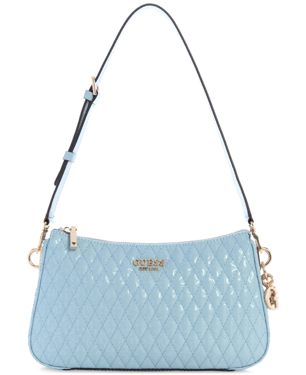 GUESS BETULA TOP ZIP SMALL QUILTED SHOULDER BAG 