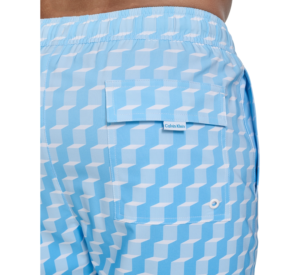 CALVIN KLEIN MEN'S CORE EURO REGULAR-FIT QUICK-DRY 5" SWIM TRUNKS WITH COMPRESSION SHORT LINER 