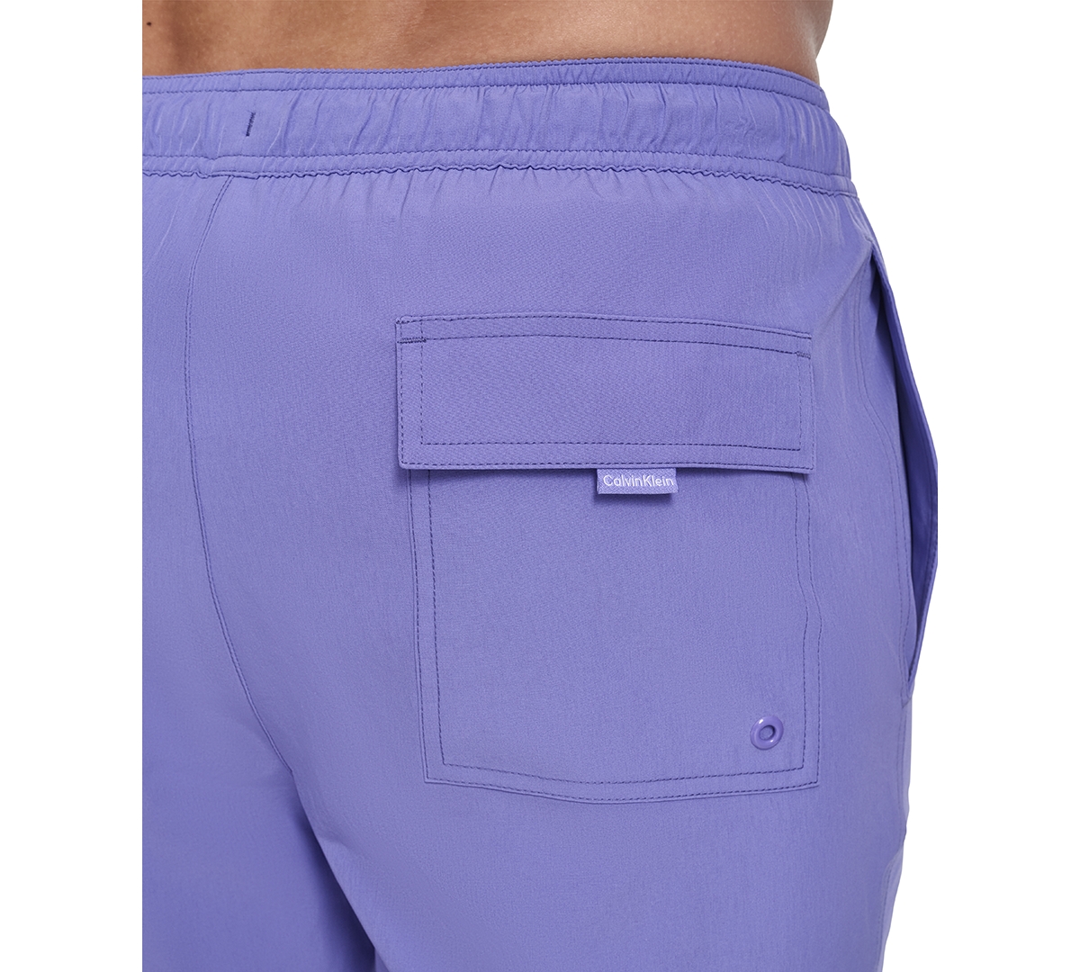 Calvin Klein Men's Core Euro Regular-fit Quick-dry 5" Swim Trunks With Compression Short Liner In Periwinkle