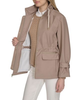 Women's 29” Loose Fit Pinstripe Rain Jacket