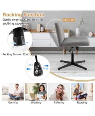 Criss-Cross Legged Chair Stylish and Stable Seating Without Wheels