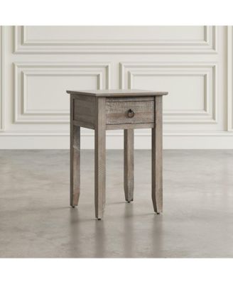 Devon Farmhouse Distressed Solid Wood End Table